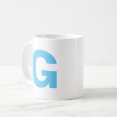 Personalisieren Sie das Blue Initial Monogram für  Kaffeetasse (Vorderseite Links)