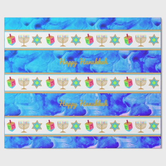 Personalisieren Sie das Blue Wrapping Paper von Ho Geschenkpapier (Flach)