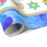 Personalisieren Sie das Blue Wrapping Paper von Ho Geschenkpapier<br><div class="desc">HAPPY HANUKKAH Holiday style Wrapping Paper mit Chanukah Symbolen: Menorah, Dreidel, Magen David und Gold "Happy Hanukkah" Text. PERSONALISIERTE CUSTOM Geschenkwrap! Urlaubspapier perfekt zum Feiern während der Saison. . Einzigartiges Hanukkah Packpapier für Ihre Geschenke! Kann personalisiert sein mit Ihrem Text, Ihrem Lieblingsbild oder Speicher. Lächeln Sie auf Ihre nahen Gesichter...</div>