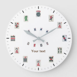 Personalisieren Sie das Design von MahJongg-Fliese Große Wanduhr