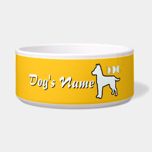 Personalisieren Sie das DOG Logo Sonnengelber Groß Napf