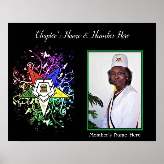 Personalisieren Sie das Eastern Star Foto Poster (Vorne)