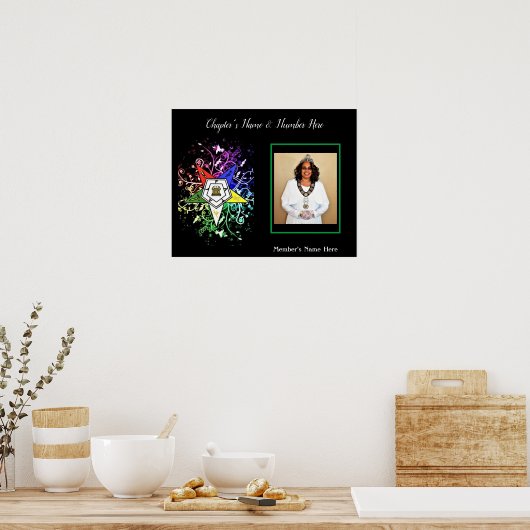 Personalisieren Sie das Eastern Star Foto Poster (Küche)