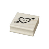 Personalisieren Sie das erste Herz mit Pfeil-Linoc Gummistempel (Stempel)