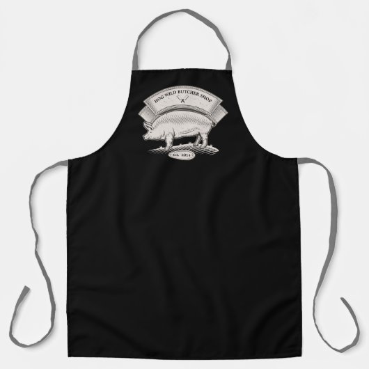 Personalisieren Sie das Fleisch-Metzgergeschenk vo Schürze (Vorderseite)