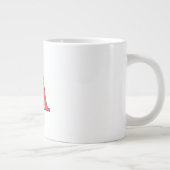 Personalisieren Sie das florale Monogramm A + Name Jumbo-Tasse (Rechts)