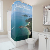 Personalisieren Sie das Foto des Ozeans Blaues Was Duschvorhang (Beispiel)