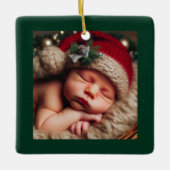 Personalisieren Sie das Foto Keramik Square Orname Keramikornament (Vorderseite)