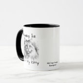 Personalisieren Sie das Foto "Kitty Zeichnend" Tasse (Vorderseite Links)