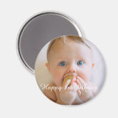 personalisieren Sie das Foto zum Geburtstag Magnet (Vorderseite/Rückseite)