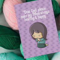 Personalisieren Sie das Gebet der Frau zum Muttert