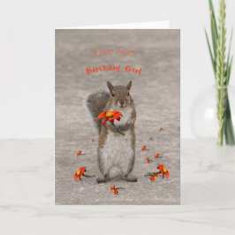 Personalisieren Sie das Geburtstagskichhörnchen mi Karte