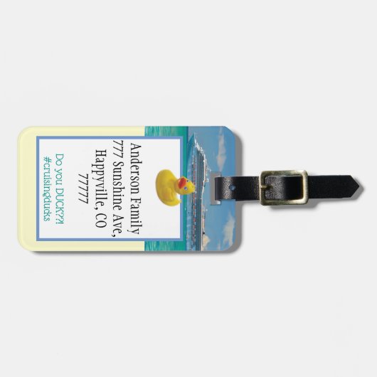 Personalisieren Sie das Gepäckstück mit Ente Gepäckanhänger (Vorderseite horizontal)