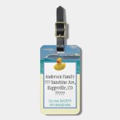 Personalisieren Sie das Gepäckstück mit Ente Gepäckanhänger (Vorderseite vertikal)