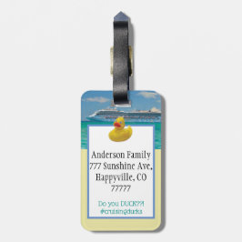 Personalisieren Sie das Gepäckstück mit Ente Gepäckanhänger