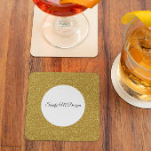 Personalisieren Sie das Gold Glitzer Frame Image I Rechteckiger Pappuntersetzer