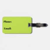 Personalisieren Sie das grüne Gepäck mit Ihrem Nam Gepäckanhänger (Rückseite horizontal)