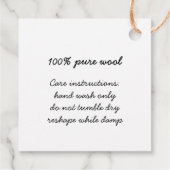 Personalisieren Sie das "Handmade by"-Markierungen Geschenkanhänger (Rückseite)