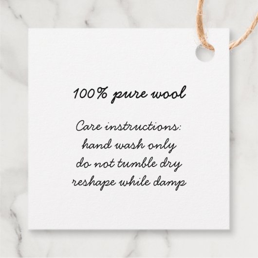 Personalisieren Sie das "Handmade by"-Markierungen Geschenkanhänger (Rückseite)