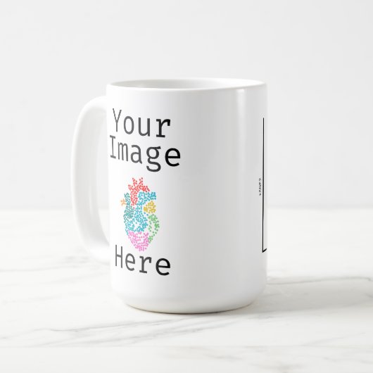 Personalisieren Sie das Herz des Genomics Single Kaffeetasse (Vorderseite Links)