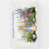 Personalisieren Sie das Kaninchen im Garten Banner (Vertikal)