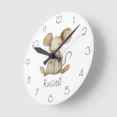 Personalisieren Sie das Kinderzimmer mit dem Kinde Runde Wanduhr (Winkel)