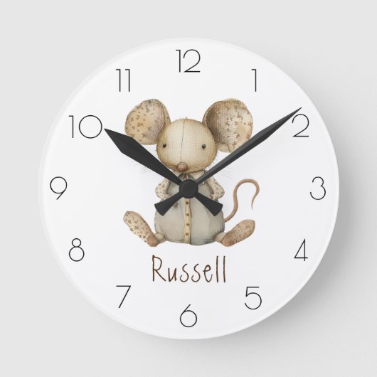 Personalisieren Sie das Kinderzimmer mit dem Kinde Runde Wanduhr (Vorderseite)
