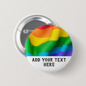 Personalisieren Sie das LGBT-Flag für Regenbogen Button (Vorne & Hinten)