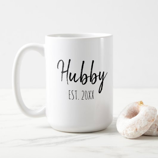 Personalisieren Sie das Minimalistische einfache H Kaffeetasse (Mit Donut)