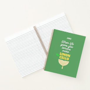 Personalisieren Sie das moderne grüne Lemon Limonc Notizblock