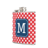 Personalisieren Sie das Monogramm für Picnic Red G Flachmann (Links)