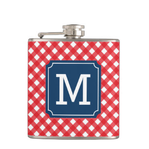 Personalisieren Sie das Monogramm für Picnic Red G Flachmann
