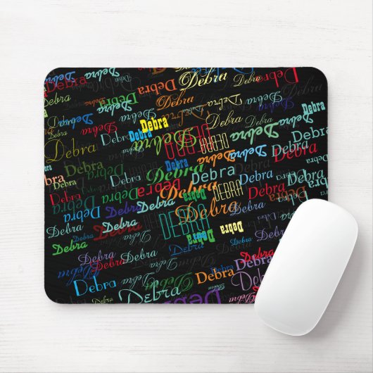 personalisieren Sie das Namensmuster farbig Mousepad (Mit Mouse)
