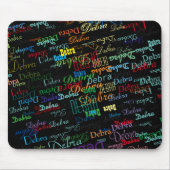 personalisieren Sie das Namensmuster farbig Mousepad (Vorne)