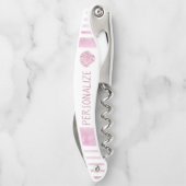 Personalisieren Sie das nautische Rosa Seashell Kellnermesser (Rückseite)