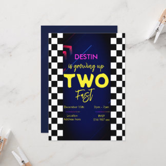 Personalisieren Sie das Rennen zwei schnelle Gebur Einladung