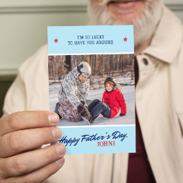 Personalisieren Sie das Script-Foto des Vaters Karte