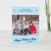 Personalisieren Sie das Script-Foto des Vaters Karte (Vorderseite)