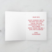 Personalisieren Sie das Script-Foto des Vaters Karte (Innenseite)