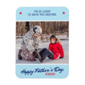 Personalisieren Sie das Script-Foto des Vaters Magnet (Vertikal)