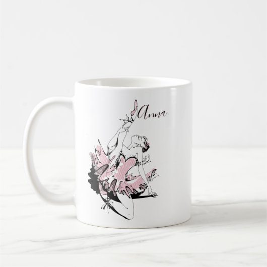 Personalisieren Sie das Stretching der Ballerina i Kaffeetasse (Links)