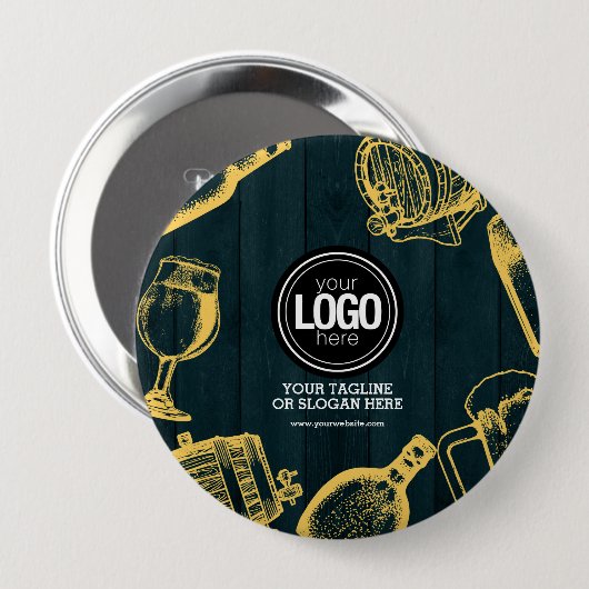 Personalisieren Sie das Thema "Business Dark Green Button (Vorne & Hinten)