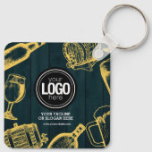 Personalisieren Sie das Thema "Business Dark Green Schlüsselanhänger (Rückseite)