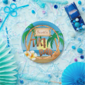 Personalisieren Sie das Tiki-Bar-Design Pappteller (Party)