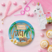 Personalisieren Sie das Tiki-Bar-Design Pappteller (Party)