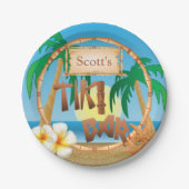 Personalisieren Sie das Tiki-Bar-Design Pappteller (Vorderseite)