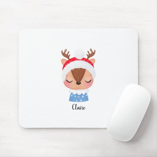 Personalisieren Sie das Weihnachtsschlaf-Rentier-G Mousepad (Mit Mouse)