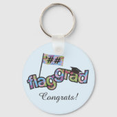 Personalisieren Sie den Abschluss-Schlüsselanhänge Schlüsselanhänger (Vorderseite)