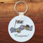 Personalisieren Sie den Abschluss-Schlüsselanhänge Schlüsselanhänger (Vorderseite)