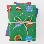 Personalisieren Sie den Afroamerikaner Elf Geschenkpapier Set (Beispiel)